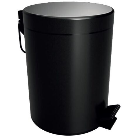 Poubelle de douche à soft close DARK en laiton noir / 5L (1/3)
