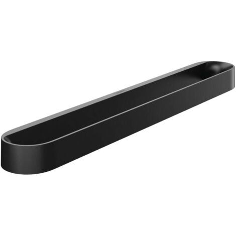Hansgrohe – Porte-serviettes noir mat 58 cm – Fixation dissimulée sur carrelage, verre ou métal – Support jusqu'à 6 kg – 27926670 (1/6)