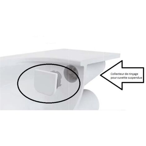 Vitra – Collecteur de rinçage 60mm – Plastique blanc – Diffuseur réglable pour pression d'eau – Hygiène améliorée et nettoyage rapide