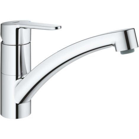 Mitigeur de cuisine bec bas chromé – Finition GROHE StarLight – Cartouche céramique 35mm – Bec pivotant 140° – 31680000