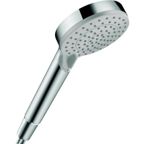 Hansgrohe – Pommeau de douche Vario Green 100mm – 2 jets Rain et IntenseRain – Finition chrome – Économie d'eau EcoSmart – Raccord G 1/2