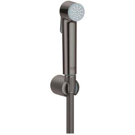 Grohe – Douchette pour robinet 27513A01 – Ensemble de douche 1 jet avec support mural – Débit 8 l/min – Anti-calcaire SpeedClean – Hard graphite