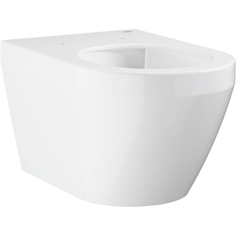 Euro Ceramic cuvette WC suspendu sans bride en céramique avec fixations invisibles, blanc (102485SH00)