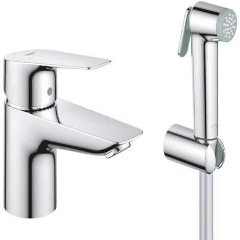 Grohe – Mitigeur de lavabo avec douchette extractible en laiton – Finition chrome – Hauteur 190 mm – 23773001 (1/5)