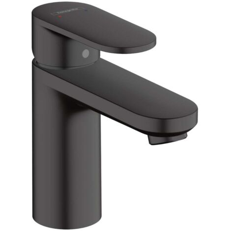 Hansgrohe – Mitigeur de lavabo noir mat avec vidage – Montage monotrou – Levier métallique – EcoSmart 5 l/min – Bec 108 mm – 71551670
