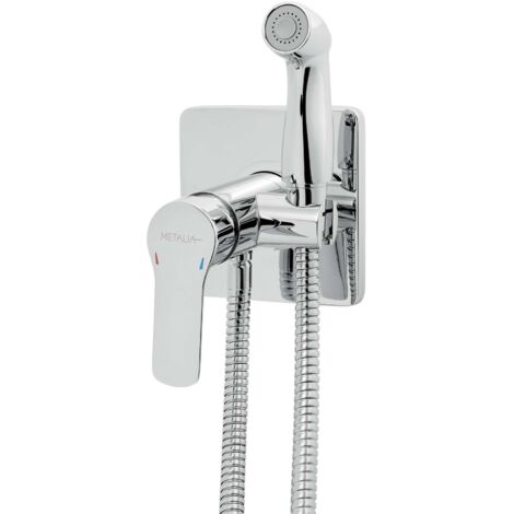 Novaservis Metalia 54 - Mitigeur encastré pour bidet, avec douchette et corps d'encastrement, chrome 54211,0