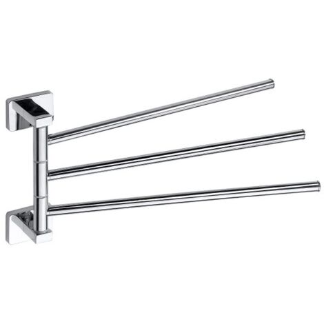 Porte-serviette triple pivotant mural NIKI 35 x17,5 x4,2 cm (1/2)