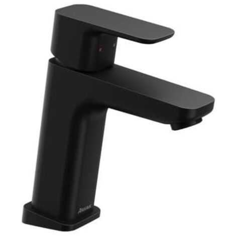 Mélangeur lavabo Ravak 10° Free noir sans bec noir X070150 (1/5)