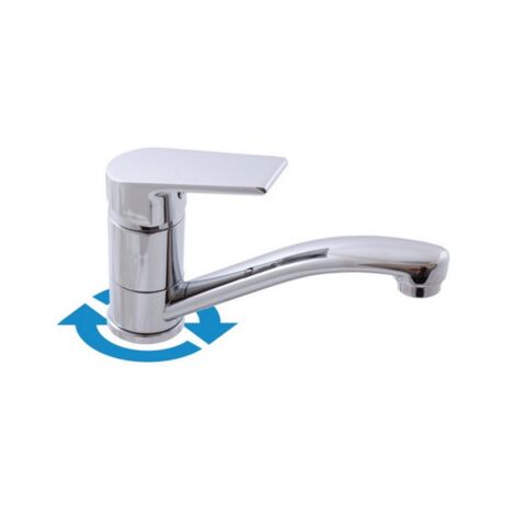 Mitigeur lavabo pivotant à long bras COLORADO en laiton chromé