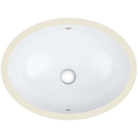 Grohe – Vasque à encastrer ovale 56x42 cm – Céramique sanitaire blanc alpin – Avec trop-plein – 39423000