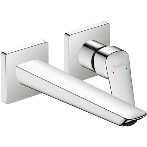 Hansgrohe Logis - Mitigeur de lavabo Fine encastré, installation 2 trous, EcoSmart, chrome 71256000 (1/5)