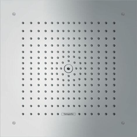 Hansgrohe – Douche de tête carrée 400x400mm – Jet RainAir pour sensation douce – Installation encastrée au plafond – Métal chromé (1/10)
