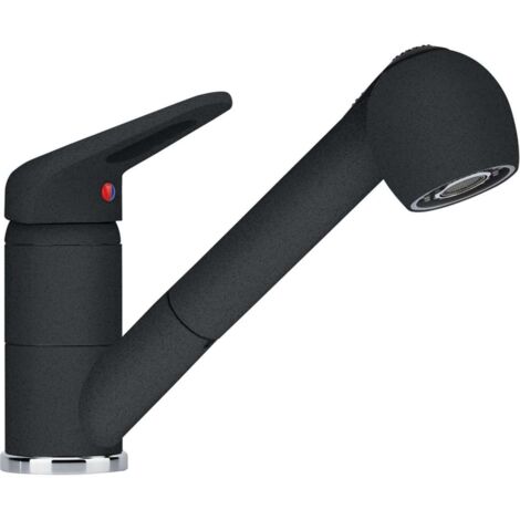 Franke – Mitigeur de cuisine à douchette extractible – Finition onyx – Rotation 110° – Débit 10,3 l/min – Hauteur 175 mm – Compatible éviers standards (1/4)