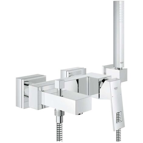 Mitigeur de baignoire monocommande mural – Finition chromée GROHE StarLight – Cartouche SilkMove 46 mm – Limiteur de débit ajustable – 23141000