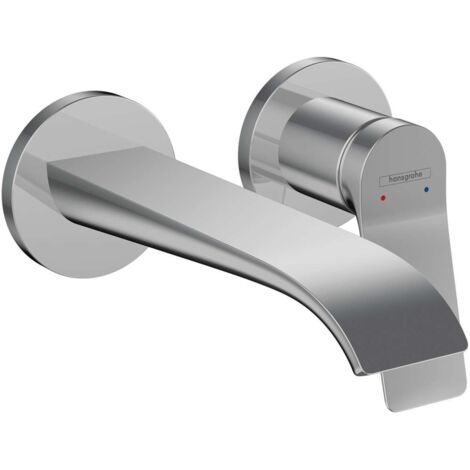 Hansgrohe – Mitigeur de lavabo encastré 2 trous – EcoSmart – Finition chromée – Longueur bec 192 mm – Débit 5 l/min – 75050000 (1/7)
