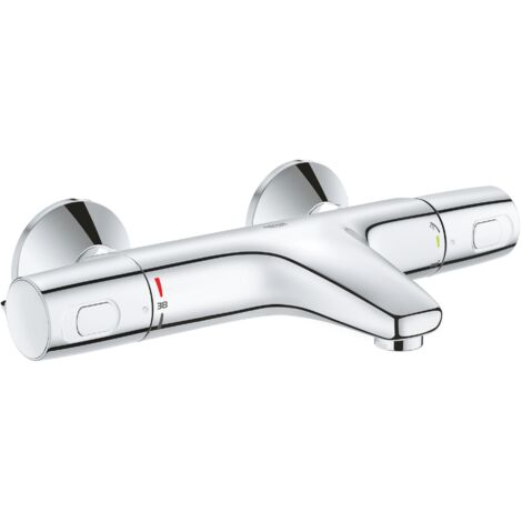 Grohe – Mitigeur thermostatique bain/douche 1/2 chromé – Technologie CoolTouch – Sécurité SafeStop à 38°C – Économie d'eau jusqu'à 50%