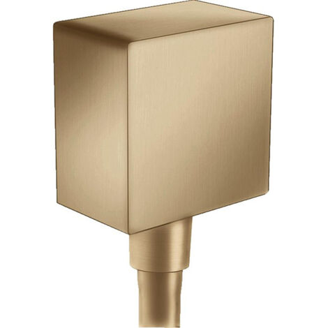 Hansgrohe Fixfit - Raccord du flexible Square avec clapet anti-retour, bronze brossé 26455140
