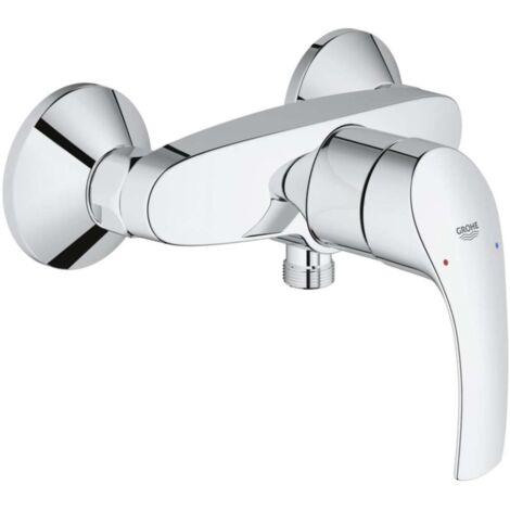 Grohe – Mitigeur douche mural Eurosmart 2015 – Montage mural apparent – Limiteur de température et débit ajustable – Clapet anti-retour intégré