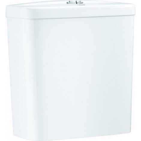 Grohe – Réservoir de chasse d'eau mural 34x15 cm – Céramique sanitaire blanc alpin – Alimentation cachée – Système de chasse double