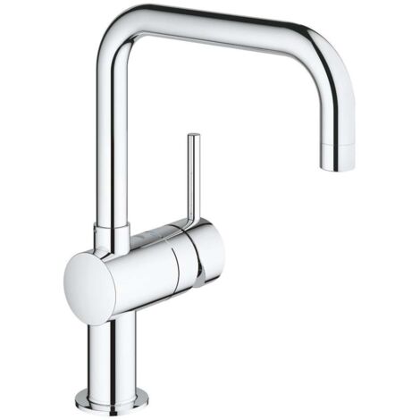 Mitigeur de cuisine bec en 'L' 32488000 – GROHE StarLight chrome éclatant – Cartouche céramique 46 mm – Rotation 360°