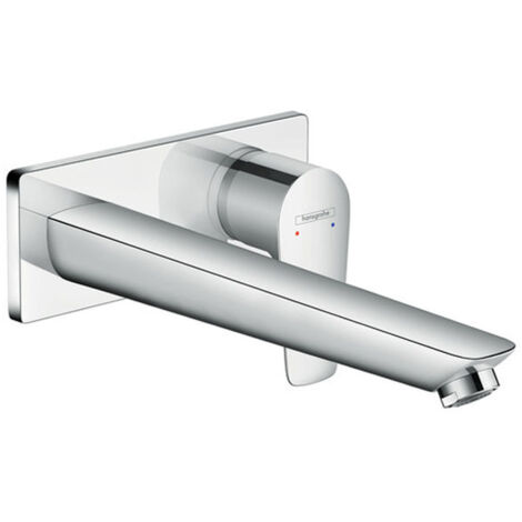 Hansgrohe – Robinet lavabo mural mitigeur encastré 225mm – Finition chromée – Débit 5 l/min – Cartouche céramique – Technologie AirPower