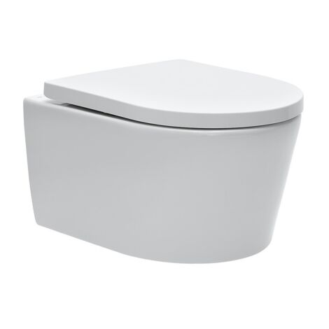 Grohe Pack WC Rapid SL 82cm autoportant + cuvette sans bride SAT, fixations cachées + plaque Skate chrome (RapidSL82SatRimless-1)