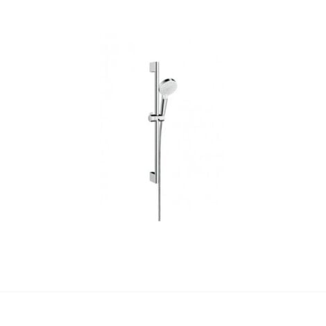 Hansgrohe Set de douche Mitigeur Logis + Douchette 2 jets + Barre 65 cm + Flexible, Chrome (71600000-CROMETTA)