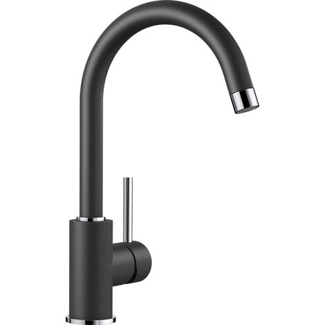 Mitigeur MIDA Silgranit-Look avec bec orientable à 360°, Anthracite (519415) (1/8)