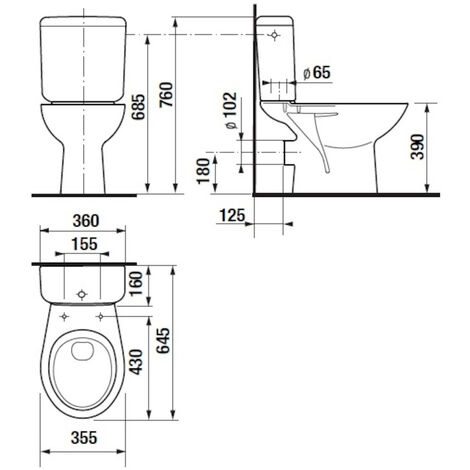 Jika (Groupe Roca) Deep by Jika - Réservoir WC blanc - JIKA