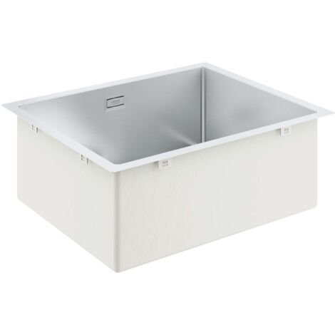 Grohe – Évier K700 1 bac 550x450 mm – Inox brossé 1 mm – Système d’installation QuickFIX – Amortissement du bruit Whisper
