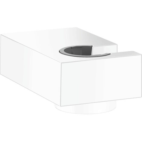 Support mural pour douchette universel E, Blanc mat (28387700)