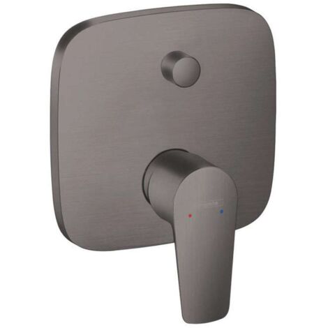 Talis E Set de finition pour mitigeur bain/douche encastré, noir chromé brossé (71745340) (1/3)