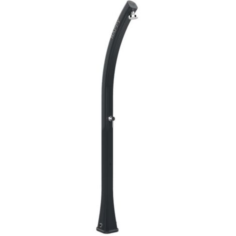 Douche solaire anthracite avec mitigeur, réservoir 23 L, pour jardin et piscine, Arkema Design (H100/7016)