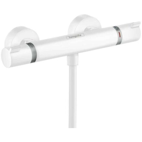 Hansgrohe – Mitigeur thermostatique douche 13116700 – Blanc mat – Débit 10 l/mn – Limiteur de température réglable – Clapet anti-retour intégré (1/10)