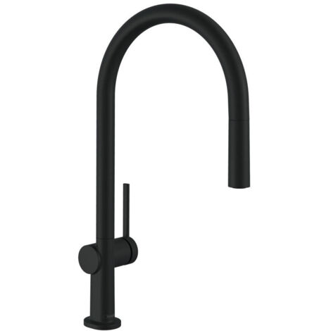 Banyo – Mitigeur d'évier monocommande Talis M54 – Bec extractible 50 cm – Noir mat – Hauteur 435 mm – Débit 7 l/min – Raccordement G ⅜ (1/10)