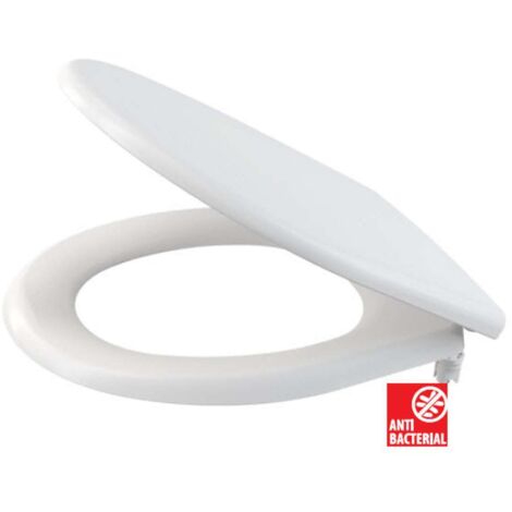 Alca Abattant WC déclipsable en Duroplast avec traitement anti bactérien, Blanc (A601) (1/3)