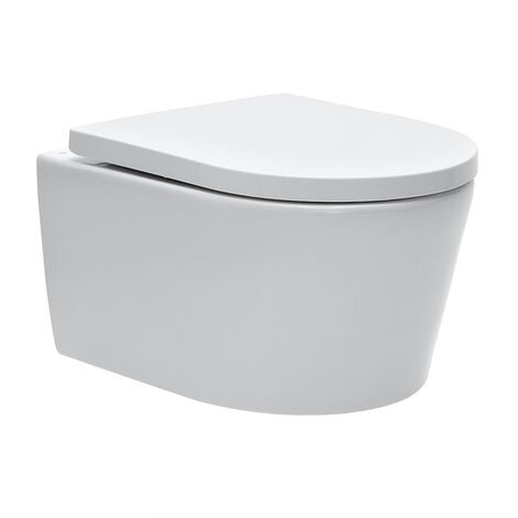 Villeroy & Boch Pack WC Bâti-support Villeroy & Boch + WC SAT sans bride et fixations invisibles + Plaque chrome