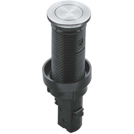 Grohe – Garniture de vidage inox brossé pour évier – Système à bouton poussoir rond – Compatible tous éviers – Diamètre découpe Ø 35 mm - 40986SD0