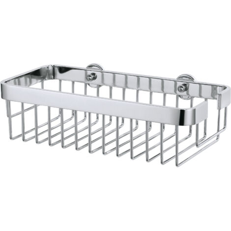 Tesa – Panier de douche adhésif inoxydable sans perçage – Dimensions 8,7cm x 30cm x 14,7cm – Fixation sur carrelage, métal, verre (1/10)