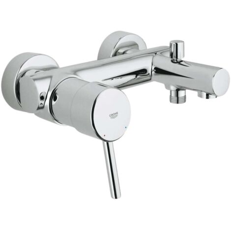 Grohe – Mitigeur monocommandé bain mural 156mm – Finition chrome éclatant – Technologie SilkMove pour contrôle précis – Débit 20 l/min (1/10)