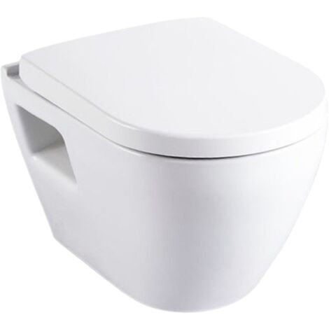 Villeroy & Boch Pack WC Bâti-support Villeroy & Boch + WC Serel SM26 sans bride + Abattant softclose + Plaque chrome + Set habillage