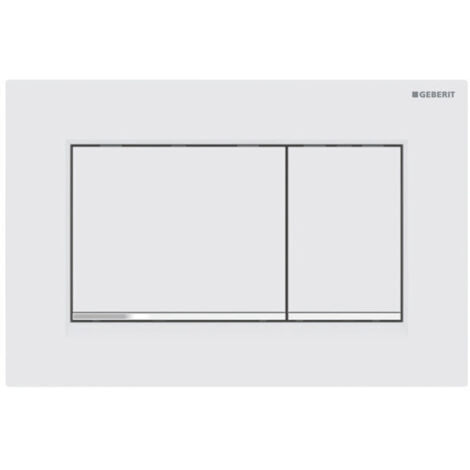 Geberit Sigma30 Plaque de déclenchement double touche, Blanc mat/chrome (115.883.JT.1)