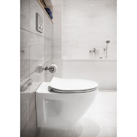 Villeroy & Boch Pack WC bâti-support Villeroy & Boch + WC Cersanit Dormo sans bride + Abattant softclose + Plaque blanche (ViConnectDormo-2)