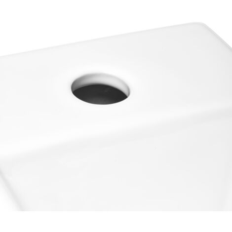 Swiss Aqua Technologies Brevis Lave-mains suspendu avec trou pour robinetterie à gauche, 40,5x20,5x10,5cm (SATBRE4020SL)