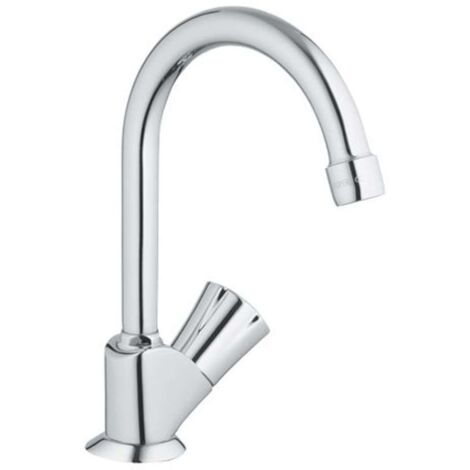Grohe – Robinet monofluide 1/2" chromé – Mitigeur de lavabo avec bec mobile et mousseur – Poignée en métal – Isolation thermique