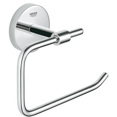 Grohe – Dérouleur de papier toilette 40457001 – Métal chromé – Montage mural avec fixation dissimulée – Compatible rouleaux standard