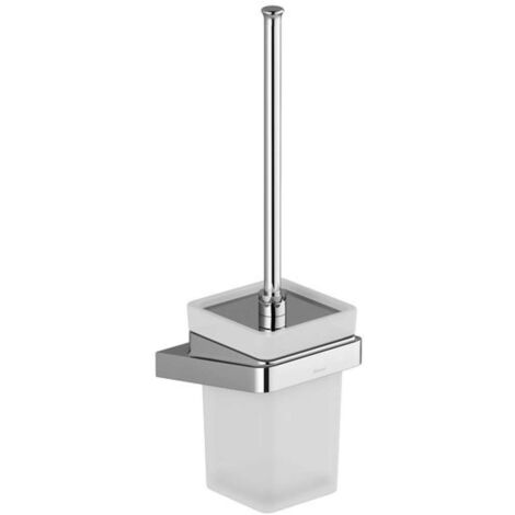 10° Brosse WC en verre avec support en métal, Chrome (X07P330) (1/2)