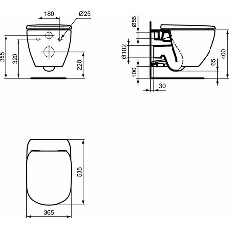 Ideal Standard TESI Cuvette  suspendue AquaBlade (T007901)