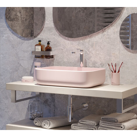 Porte-savon douche salle de bain noir mat et or rose - Collection