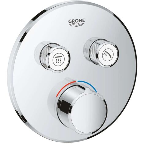 Mitigeur de douche encastré 2 sorties chrome – Finition GROHE StarLight – Débit 23/25 l/min – Installation avec Rapido SmartBox